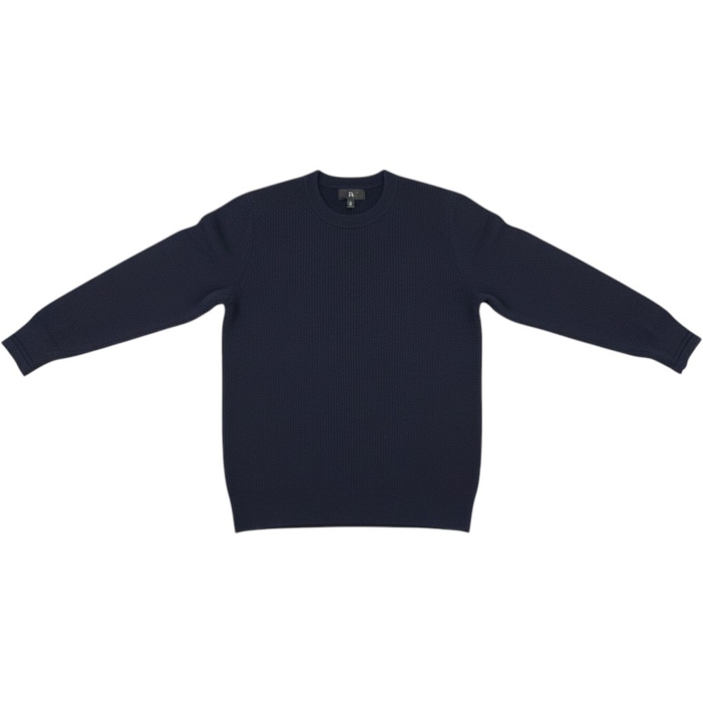 Banana Republic Extra Fine Merino Wool Crew Sweater Men's M Navy Preppy EUC